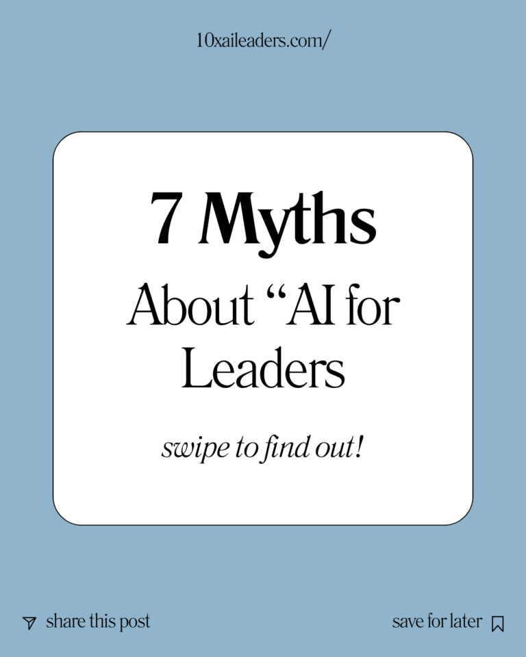Myths about AI for Leaders