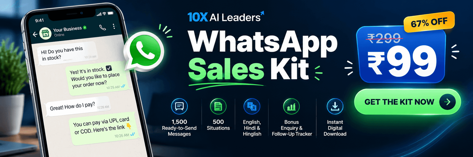 WhatsApp Sales Kit-10X AI Leaders